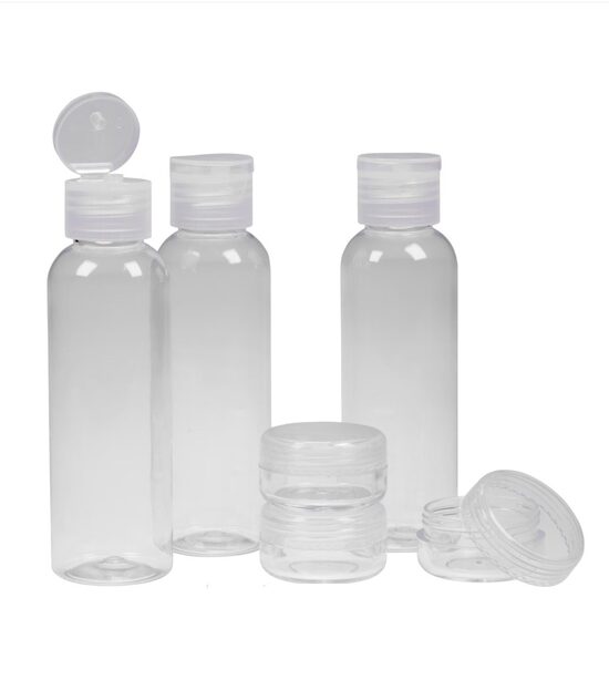 Дорожный набор 6 предметов, флаконы по 100 мл, контейнеры по 10 мл